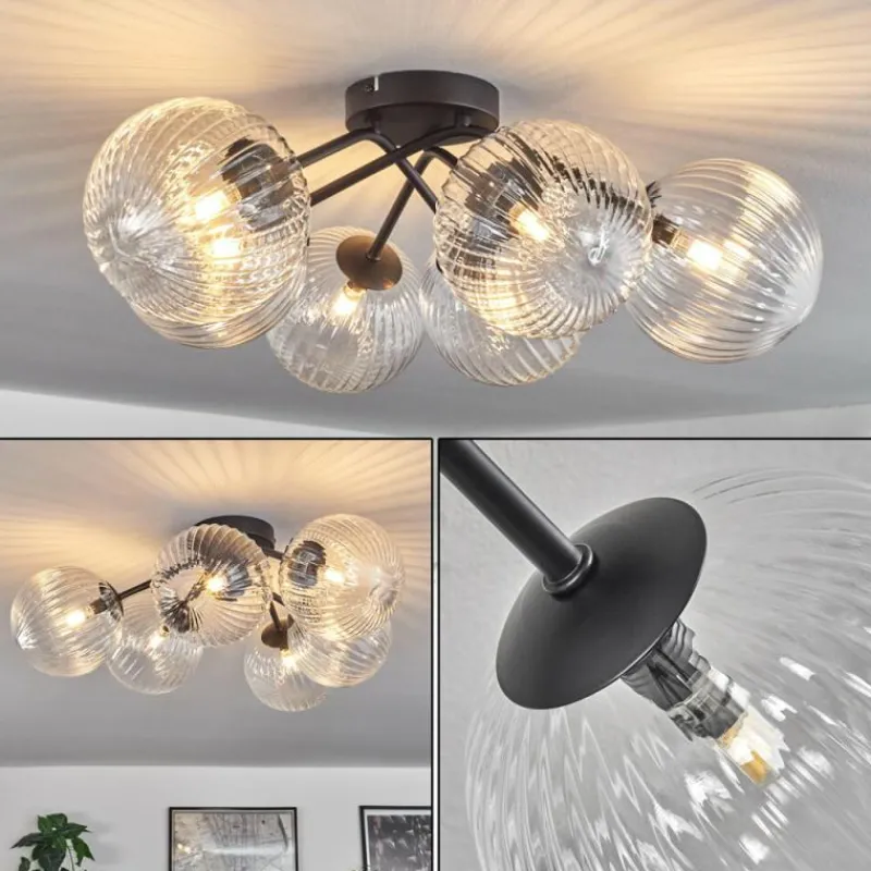 hofstein Plafonnier Chehalis Clair, 6 lumières