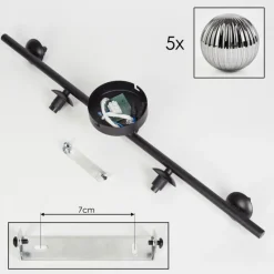 hofstein Plafonnier Chehalis Fumé, 5 lumières