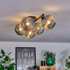 hofstein Plafonnier Chehalis Fumé, 5 lumières