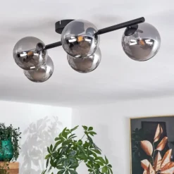 hofstein Plafonnier Chehalis Fumé, 5 lumières