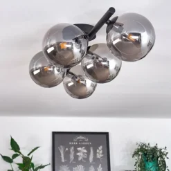 hofstein Plafonnier Chehalis Fumé, 5 lumières