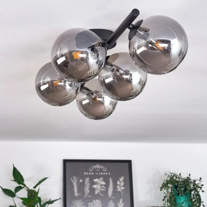 hofstein Plafonnier Chehalis Fumé, 5 lumières