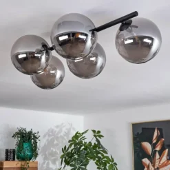 hofstein Plafonnier Chehalis Fumé, 5 lumières