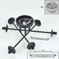 hofstein Plafonnier Chehalis Fumé, 6 lumières