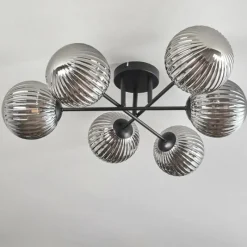 hofstein Plafonnier Chehalis Fumé, 6 lumières