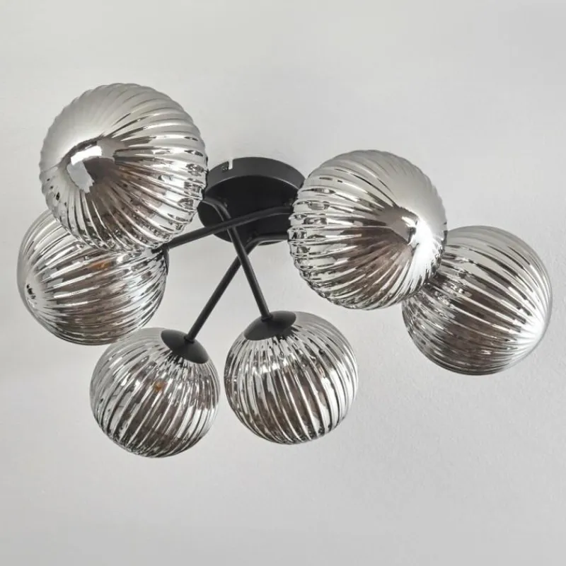 hofstein Plafonnier Chehalis Fumé, 6 lumières