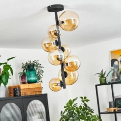 hofstein Plafonnier Chehalis Noir, 8 lumières