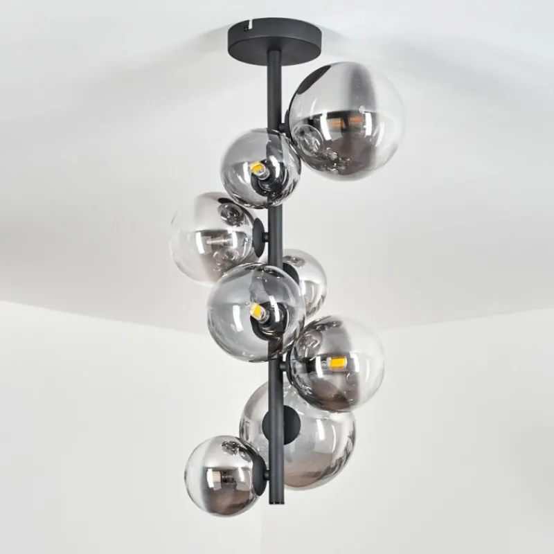 hofstein Plafonnier Chehalis Noir, 8 lumières