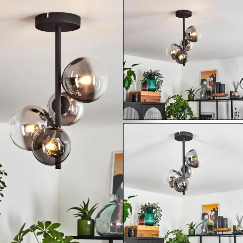 hofstein Plafonnier Chehalis Noir, 4 lumières