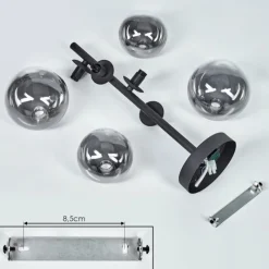 hofstein Plafonnier Chehalis Noir, 4 lumières