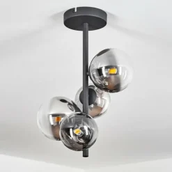 hofstein Plafonnier Chehalis Noir, 4 lumières