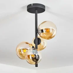 hofstein Plafonnier Chehalis Noir, 4 lumières