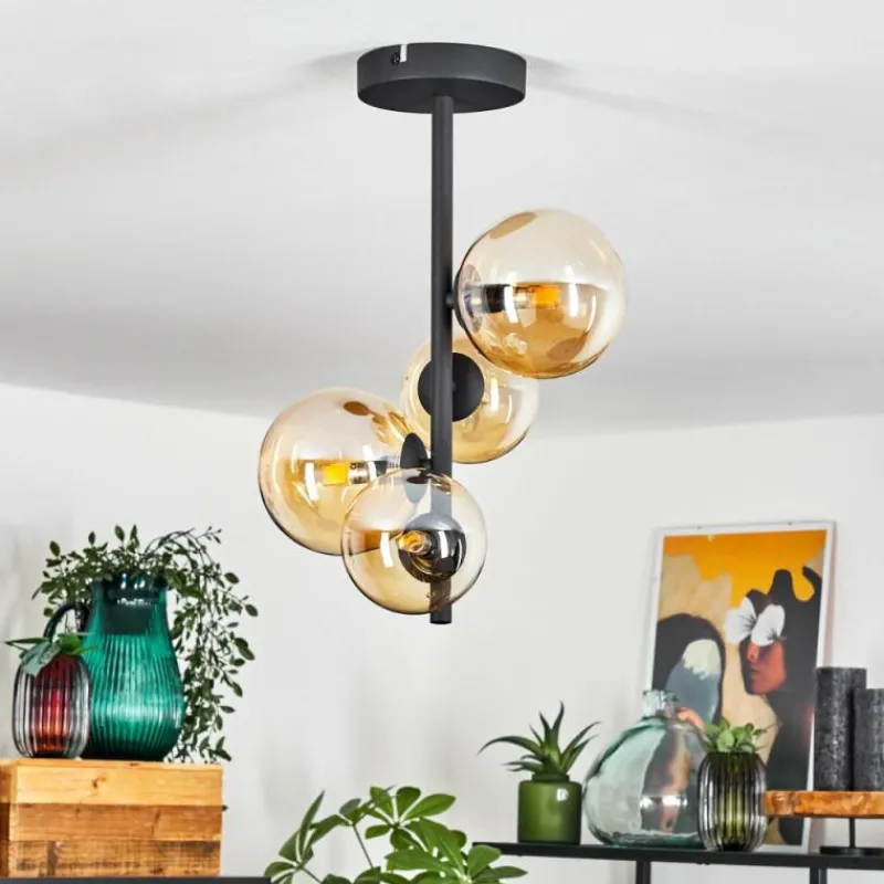 hofstein Plafonnier Chehalis Noir, 4 lumières