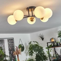 hofstein Plafonnier Chehalis Or, Noir, 6 lumières