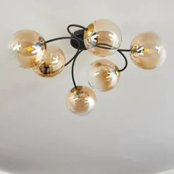 hofstein Plafonnier Chehalis Or, Noir, 6 lumières