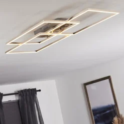 hofstein Plafonnier Cheka LED Aluminium, 3 lumières, Télécommandes