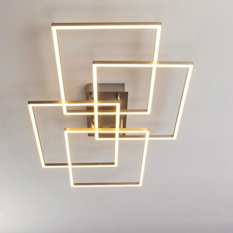 hofstein Plafonnier Cheka LED Aluminium, 4 lumières, Télécommandes