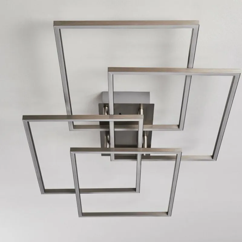 hofstein Plafonnier Cheka LED Aluminium, 4 lumières, Télécommandes