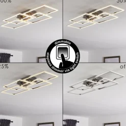 hofstein Plafonnier Cheka LED Aluminium, 4 lumières