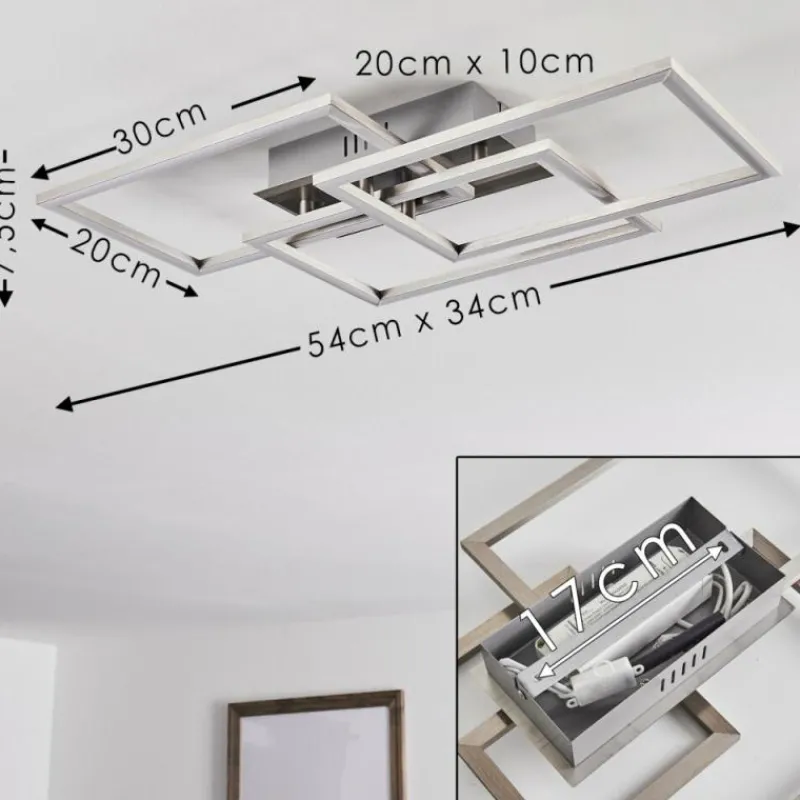 hofstein Plafonnier Cheka LED Aluminium, 3 lumières