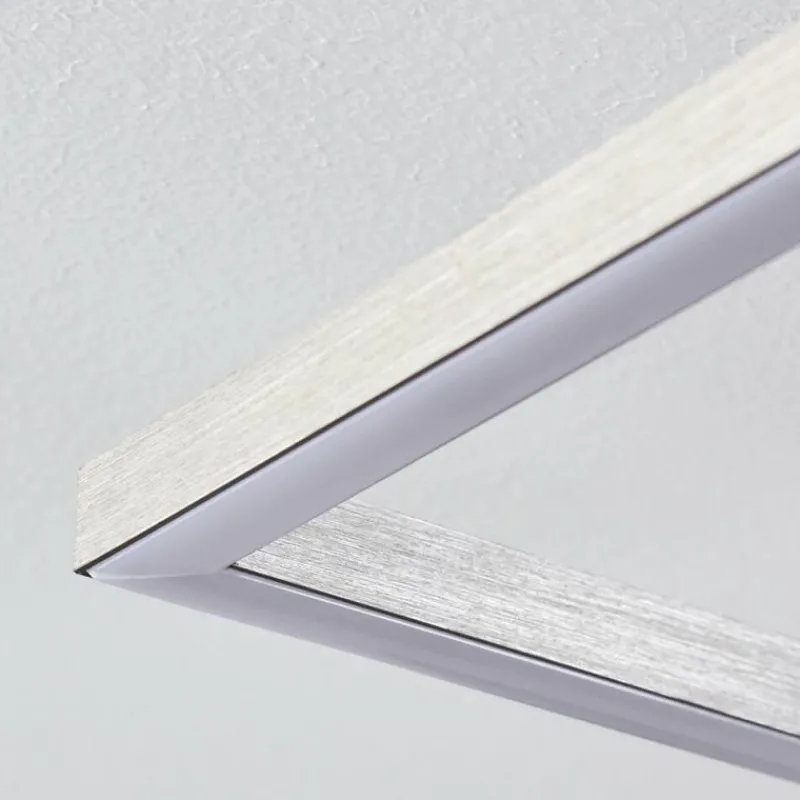 hofstein Plafonnier Cheka LED Brun, Nickel mat, 2 lumières, Télécommandes