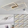hofstein Plafonnier Cheka LED Nickel mat, 2 lumières, Télécommandes