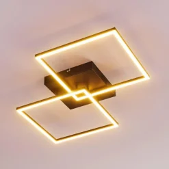 hofstein Plafonnier Cheka LED Noir, 2 lumières, Télécommandes