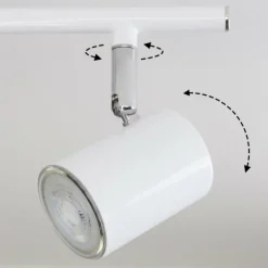 hofstein Plafonnier Chennai LED Chrome, Blanc, 2 lumières