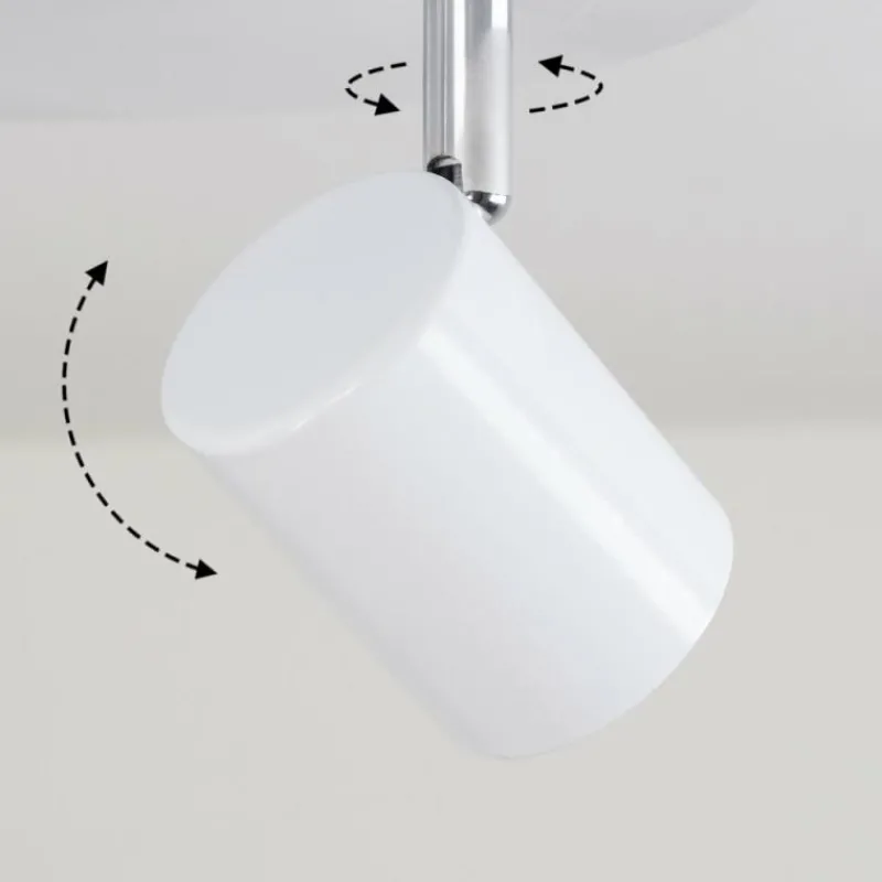 hofstein Plafonnier Chennai LED Chrome, Blanc, 3 lumières