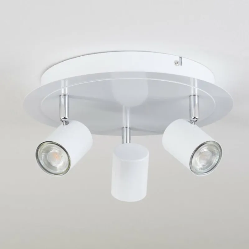hofstein Plafonnier Chennai LED Chrome, Blanc, 3 lumières