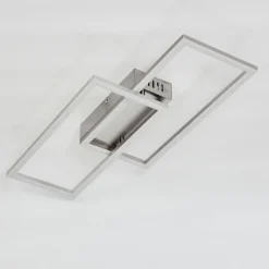 hofstein Plafonnier Chilkat LED Nickel mat, 1 lumière