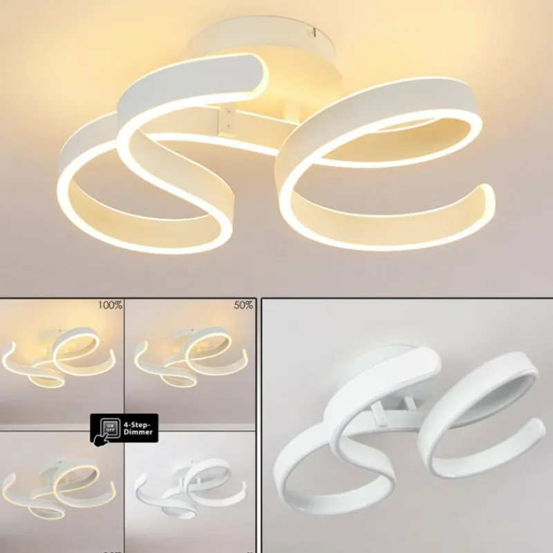 hofstein Plafonnier Chippewa LED Blanc, 1 lumière