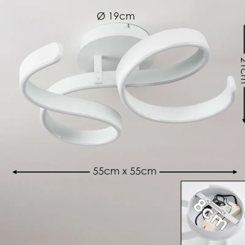 hofstein Plafonnier Chippewa LED Blanc, 1 lumière