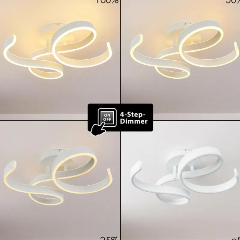 hofstein Plafonnier Chippewa LED Blanc, 1 lumière