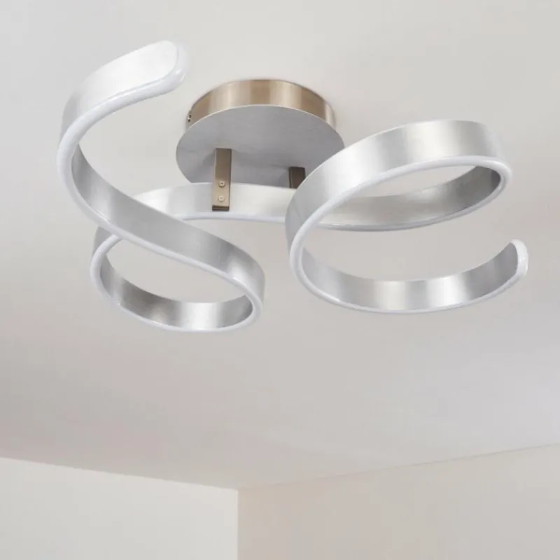 hofstein Plafonnier Chippewa LED Nickel mat, 1 lumière