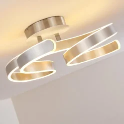 hofstein Plafonnier Chippewa LED Nickel mat, 1 lumière