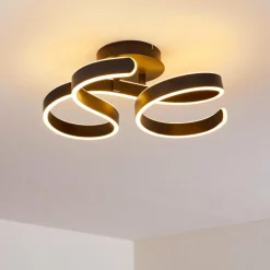 hofstein Plafonnier Chippewa LED Noir, 1 lumière