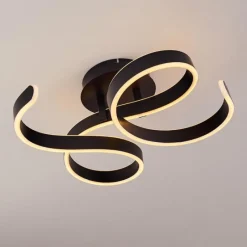 hofstein Plafonnier Chippewa LED Noir, 1 lumière