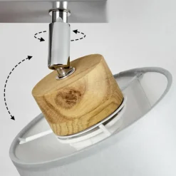 Lampes En Tissu-hofstein Plafonnier Chiuvi Écru, Argenté, 4 lumières