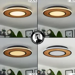 hofstein Plafonnier Chrop LED Noir, 1 lumière