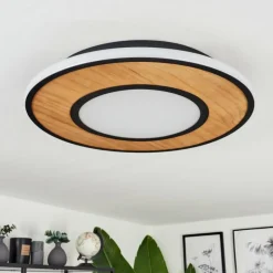 hofstein Plafonnier Chrop LED Noir, 1 lumière