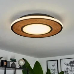 hofstein Plafonnier Chrop LED Noir, 1 lumière