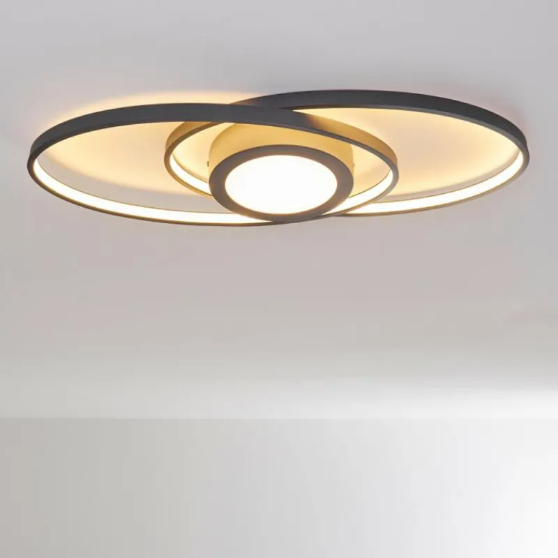 hofstein Plafonnier Chunky LED Gris, 1 lumière