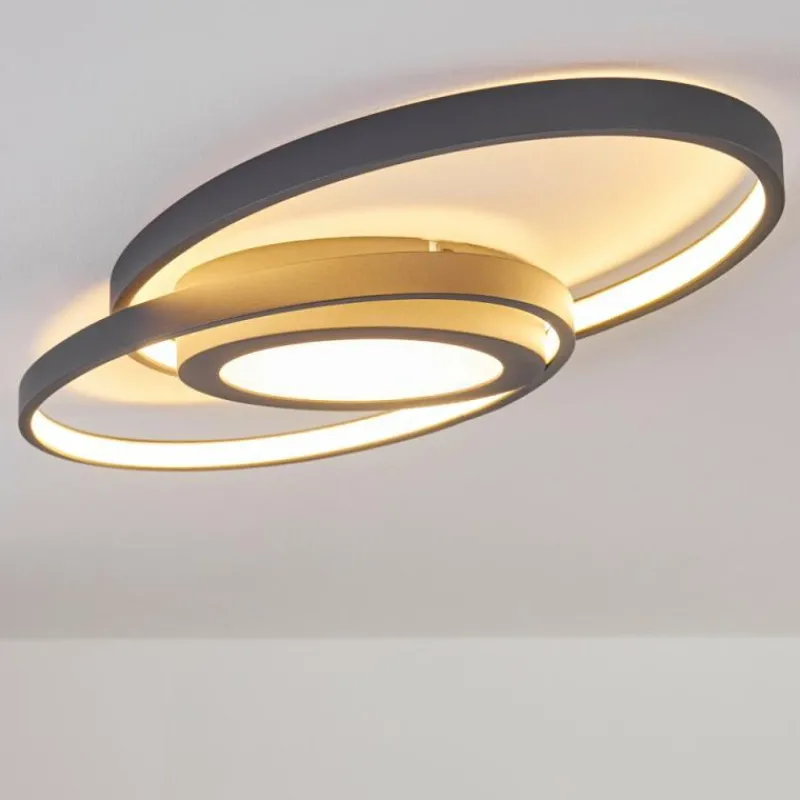hofstein Plafonnier Chunky LED Gris, 1 lumière