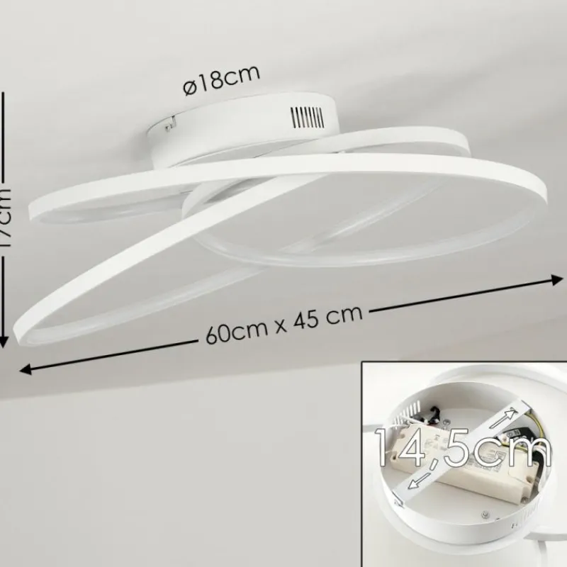 hofstein Plafonnier Chute LED Blanc, 45 lumières