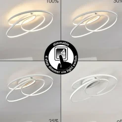 hofstein Plafonnier Chute LED Blanc, 45 lumières