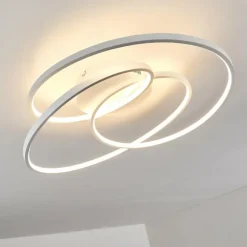 hofstein Plafonnier Chute LED Blanc, 45 lumières