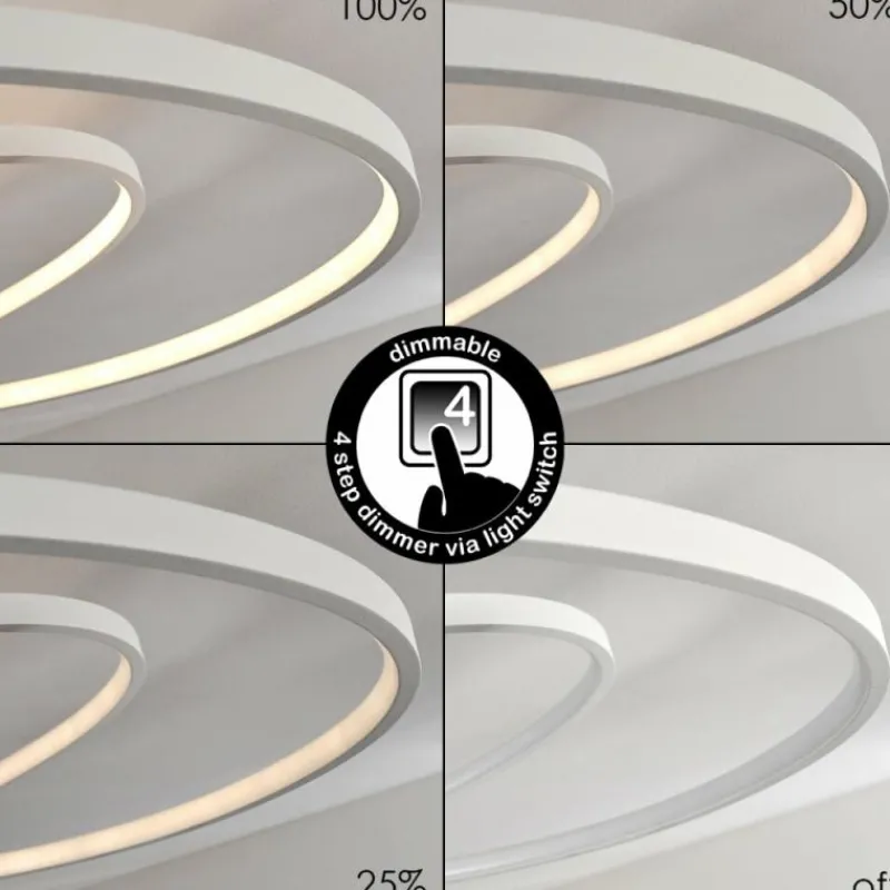 hofstein Plafonnier Chute LED Blanc, 45 lumières