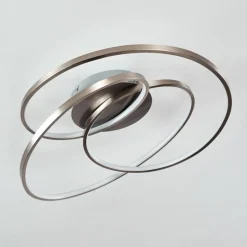 hofstein Plafonnier Chute LED Nickel mat, 1 lumière