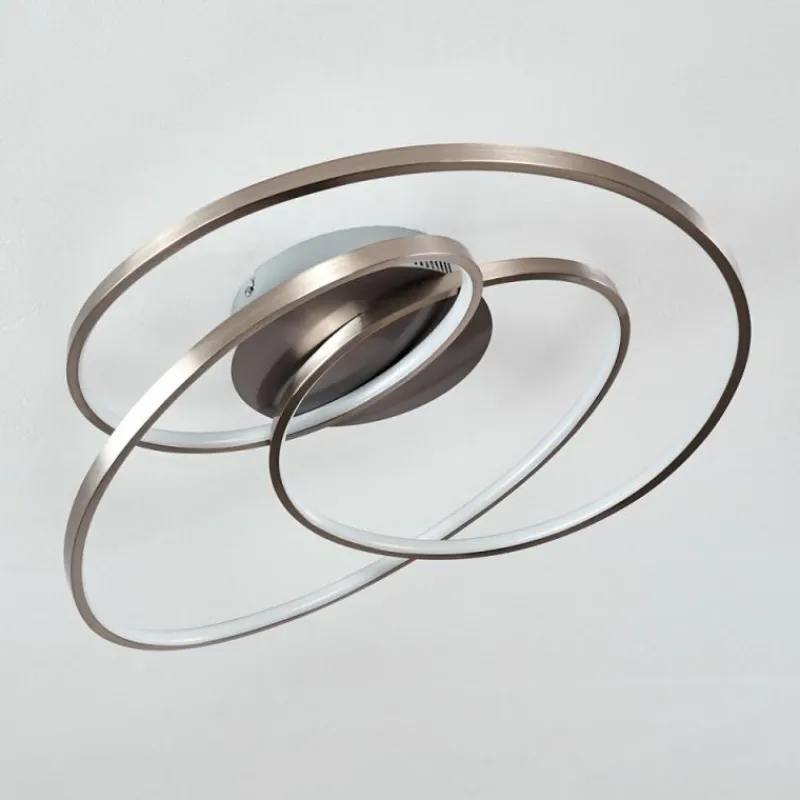 hofstein Plafonnier Chute LED Nickel mat, 1 lumière